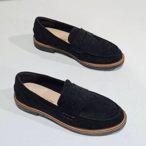 Anne Klein Women's Black Slip On Leather Loafers Size 8M
